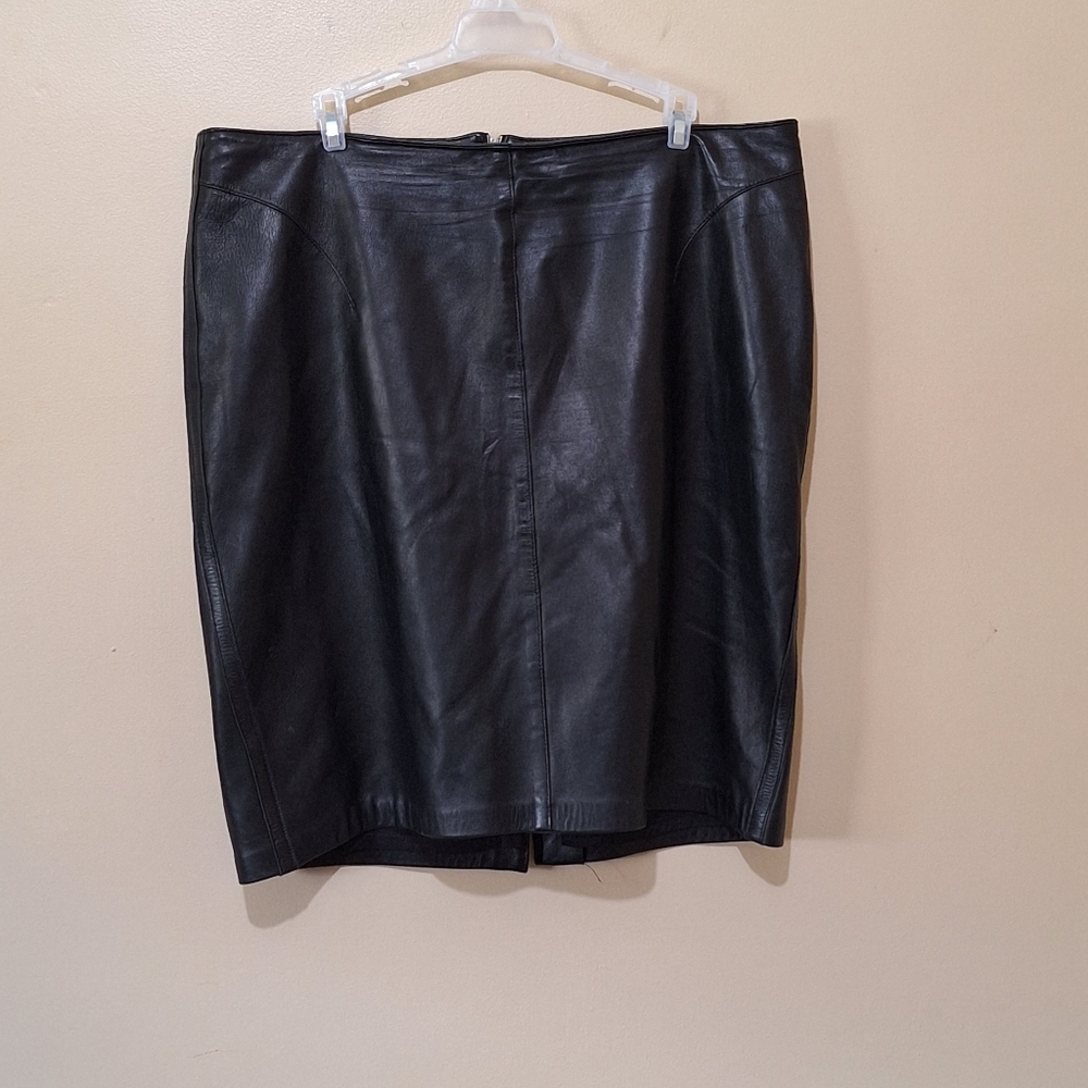 Danier Black Leather Skirt